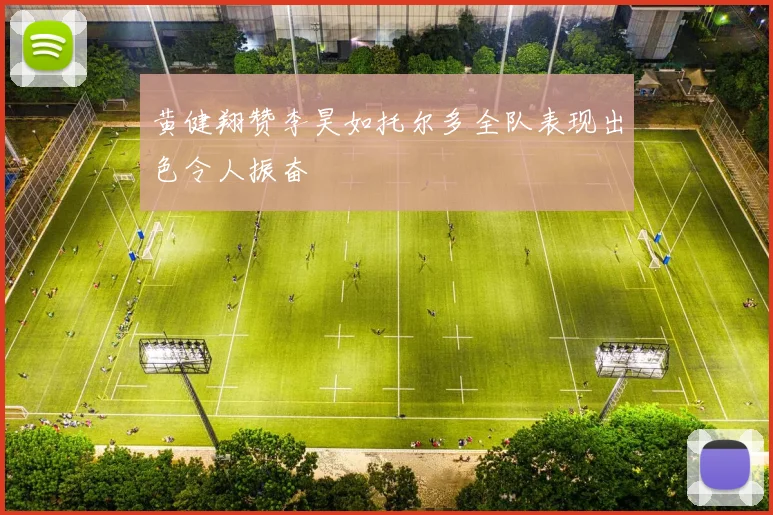 黄健翔赞李昊如托尔多全队表现出色令人振奋